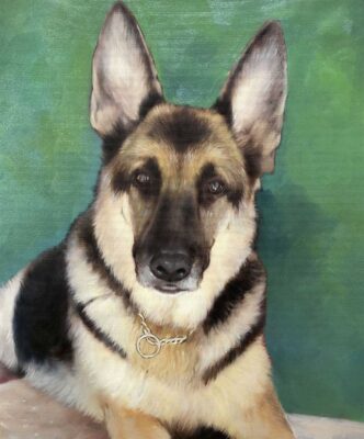 custom dog portrait painting from photo