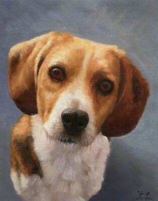 custom dog portrait painting