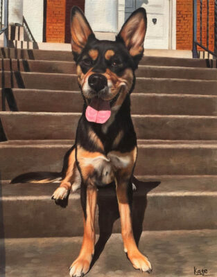 custom dog portrait painting