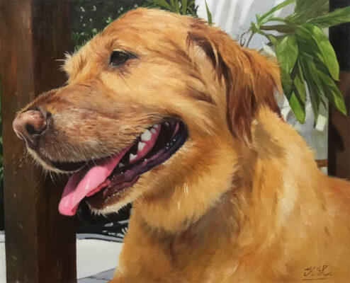 custom dog portrait painting
