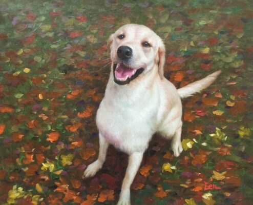 custom dog portrait painting