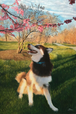 custom dog portrait painting