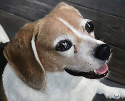 custom dog portrait painting