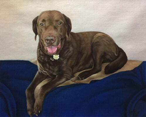 custom dog portrait painting