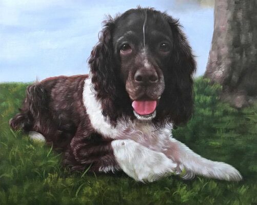 custom dog portrait painting