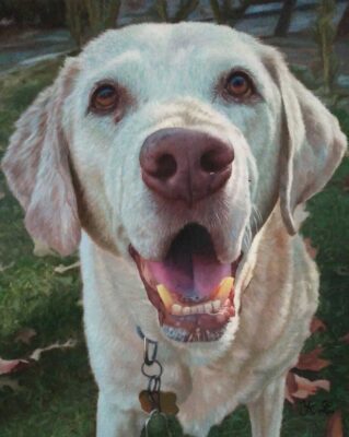 custom dog portrait painting