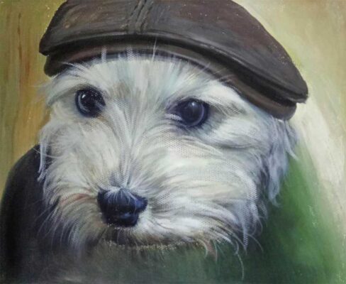 custom dog portrait painting