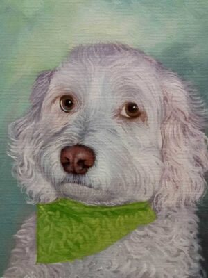 custom dog portrait painting from photo
