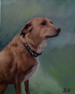 custom dog portrait painting from photo