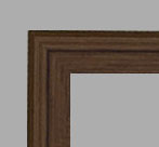 1.25" Dark brown stained