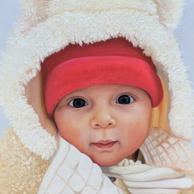 Custom portrait oil painting for child