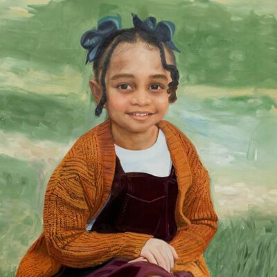 Custom portrait oil painting for child