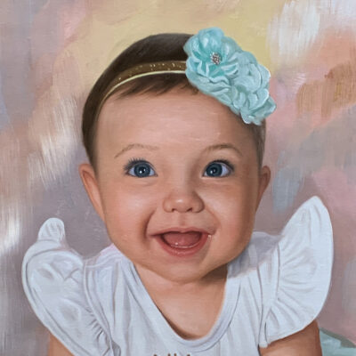 Custom portrait oil painting for child