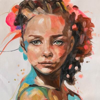 Custom portrait oil painting for child