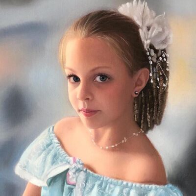 Custom portrait oil painting for child