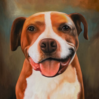 Custom dog portrait oil painting