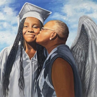 custom portrait oil painting for adult & parent