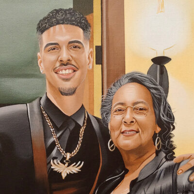 custom portrait oil painting for adult & parent