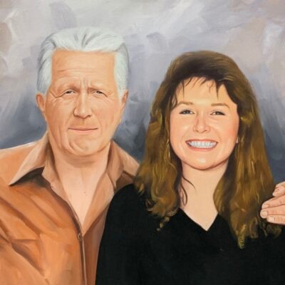 custom portrait oil painting for adult & parent