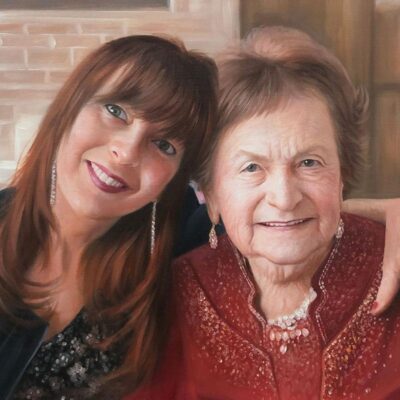 custom portrait oil painting for adult & parent