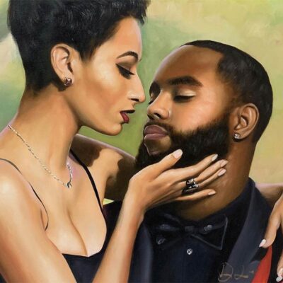 Custom portrait oil painting for couple