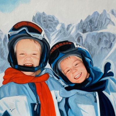 Custom portraits oil painting for children