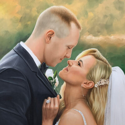 Custom portrait oil painting for couple