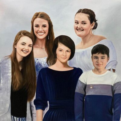 Custom portraits oil painting for family/ group