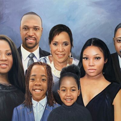 Custom portraits oil painting for family/ group