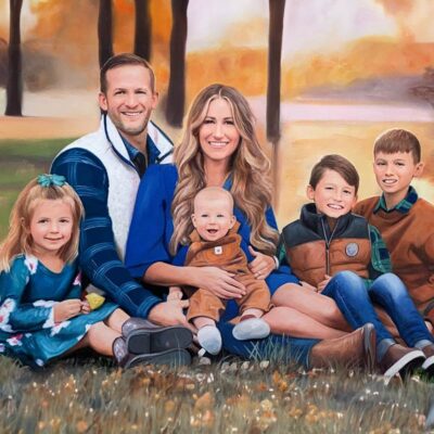 Custom portraits oil painting for family/ group