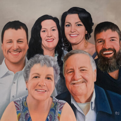 Custom portraits oil painting for family/ group