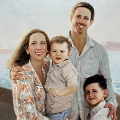 Custom portraits oil painting for family/ group