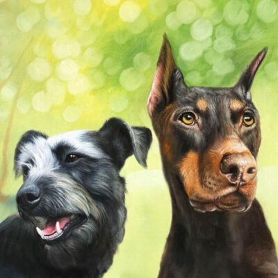 Custom pet portraits oil painting