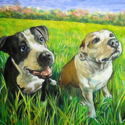 Custom pet portraits oil painting