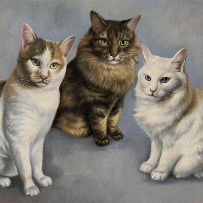 Custom pet portraits oil painting