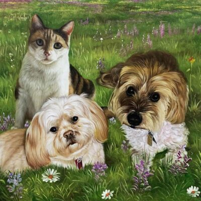 Custom pet portraits oil painting