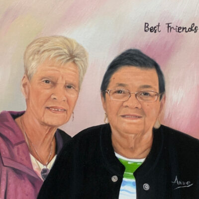Custom portrait oil painting for other 2 adults