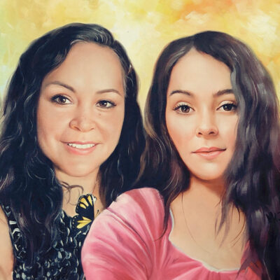 Custom portrait oil painting for other 2 adults