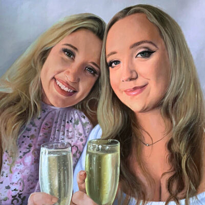 Custom portrait oil painting for other 2 adults