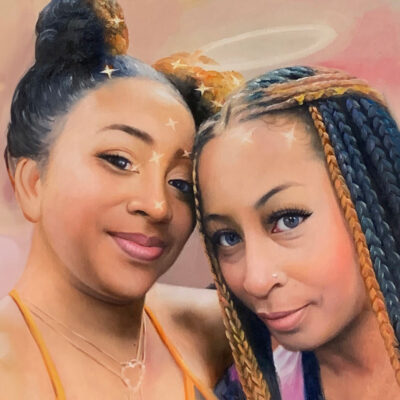 Custom portrait oil painting for other 2 adults