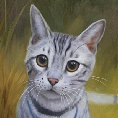 Custom cat portraits oil painting