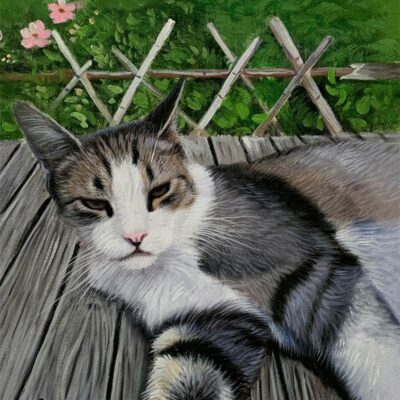 Custom cat portraits oil painting