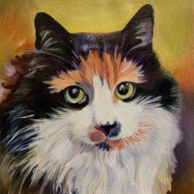 Custom cat portraits oil painting