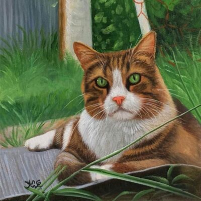 Custom cat portraits oil painting