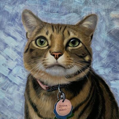Custom cat portraits oil painting