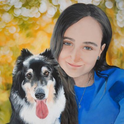 Custom portraits oil painting for people & pet