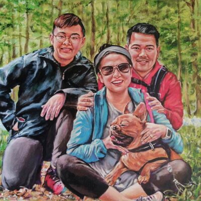 Custom portraits oil painting for people & pet